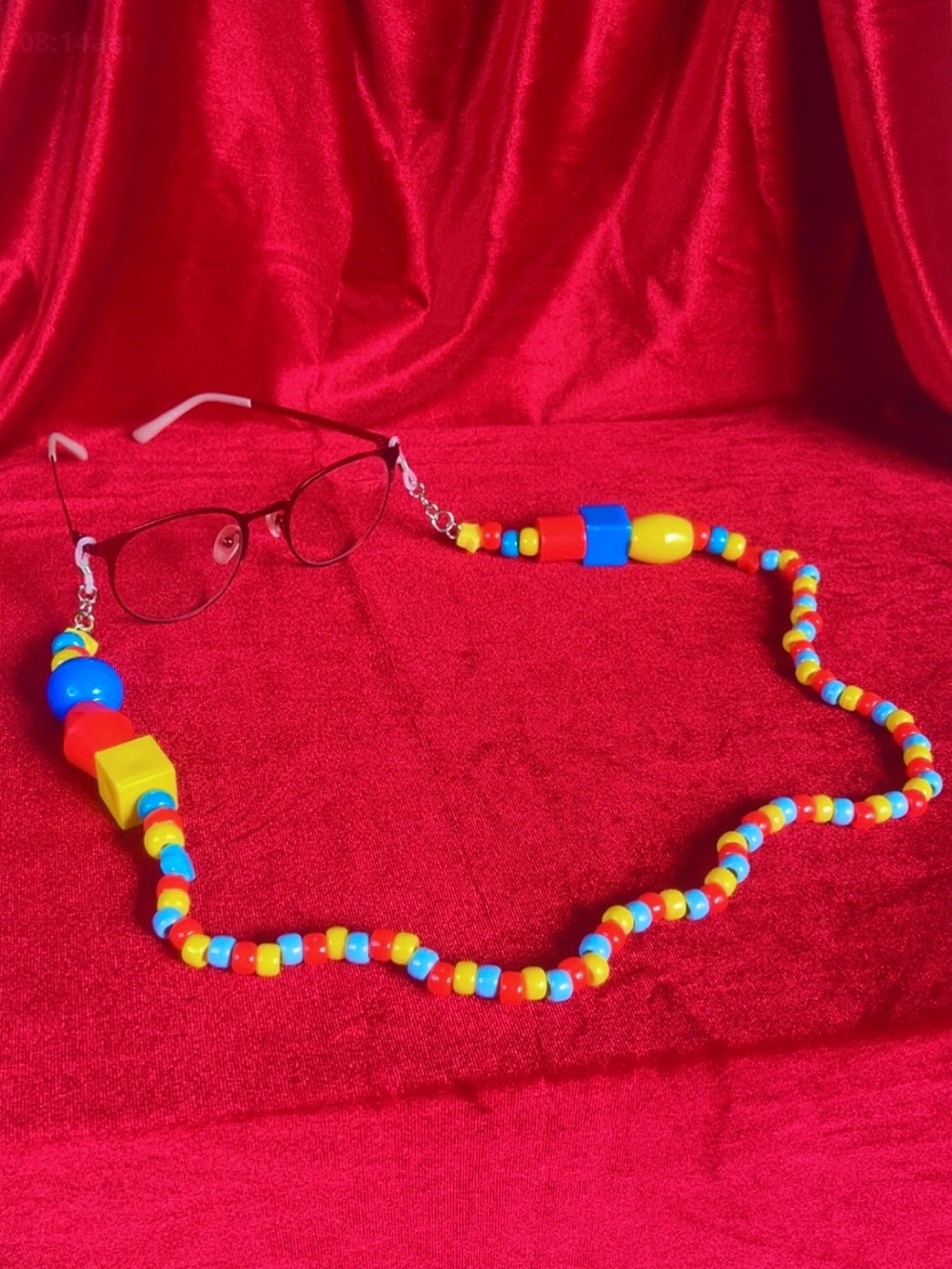 Chunky Clowny Glasses Chain ❤️💛💙